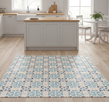 Tappeto pvc cucina motivo piastrelle portoghesi gialle - TenStickers