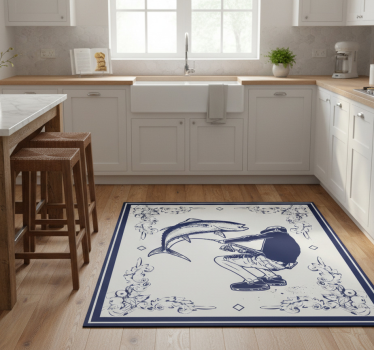 Tappeto pvc cucina pescatore - TenStickers