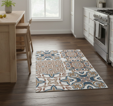 Tappeto pvc cucina piastrelle idrauliche - TenStickers