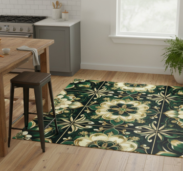 Tappeto pvc cucina piastrelle mosaico botanico - TenStickers