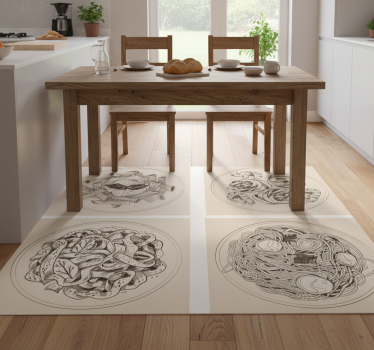 Tappeto pvc cucina piatti ornamentali - TenStickers