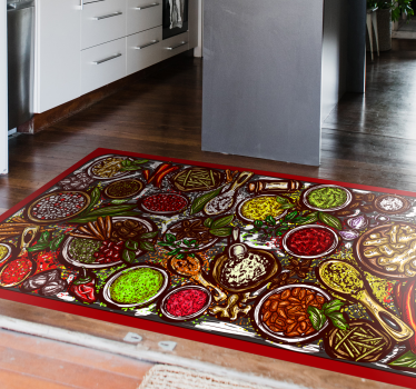 Tappeto pvc cucina saporita diffusione culinaria - TenStickers