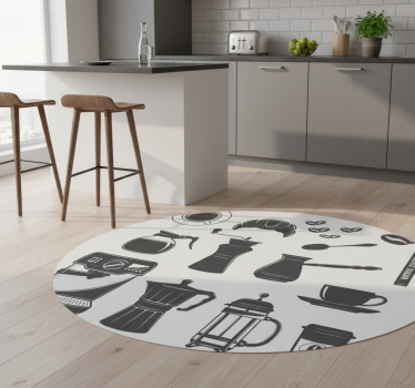 Tappeto pvc cucina set da caffè - TenStickers