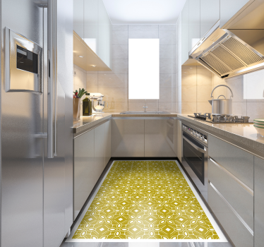Tappeto pvc cucina sovrapposizione geometrica della cucina - TenStickers