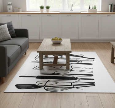 Tappeto pvc cucina utensili da cucina in linea - TenStickers