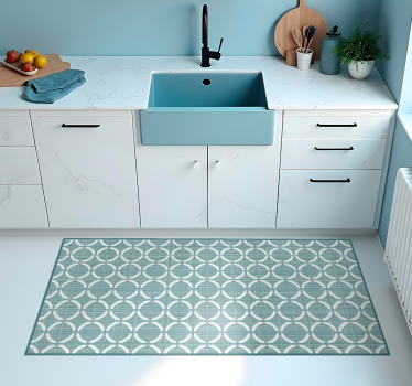 Tappeto pvc cucina verde vecchio stile - TenStickers