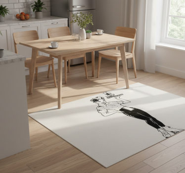Tappeto pvc cucina cameriera vintage - TenStickers