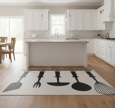 Tappeto pvc cucina utensili da cucina appesi - TenStickers