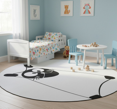 Tappeto vinile animali contorno monocolore originale - TenStickers