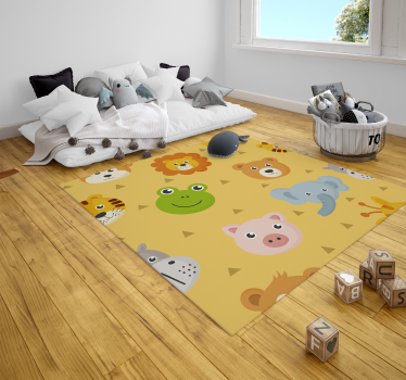 Tappeto vinile bebé area giochi colorata per animali - TenStickers