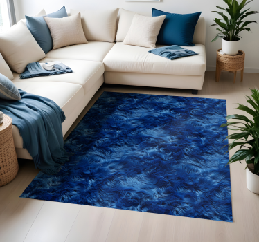 Tappeto vinile blu sfumature di lana - TenStickers