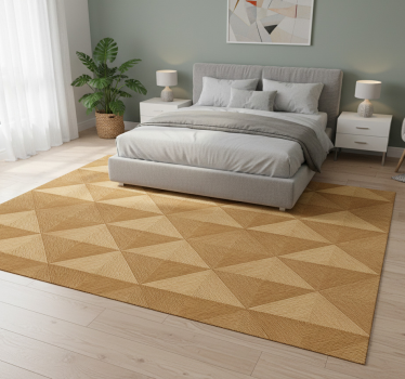 Tappeto vinile camera da letto 3d oro - TenStickers