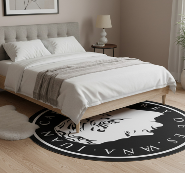 Tappeto vinile camera da letto adesivo effigie re di spagna - TenStickers