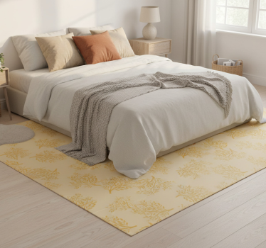 Tappeto vinile camera da letto alberi arancioni nordici - TenStickers