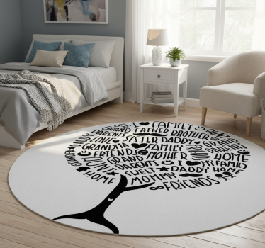 Tappeto vinile camera da letto termini familiari - TenStickers