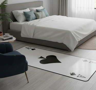 Tappeto vinile camera da letto asso di picche - TenStickers