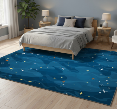 Tappeto vinile camera da letto camuffamento stellato - TenStickers