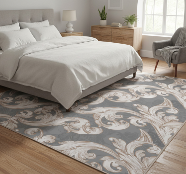 Tappeto vinile camera da letto bella grigia - TenStickers