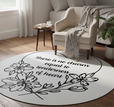 Tappeto vinile camera da letto cuore di jane austen - TenStickers