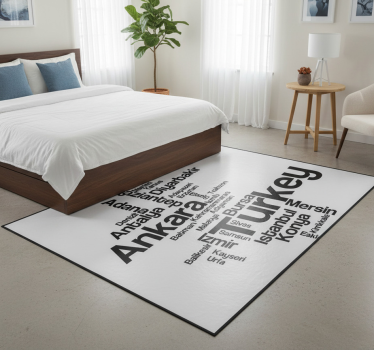 Tappeto vinile camera da letto decorativo turchia - TenStickers