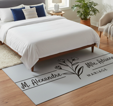 Tappeto vinile camera da letto decorazione matrimonio - TenStickers