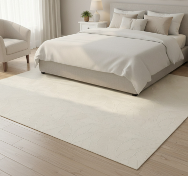 Tappeto vinile camera da letto design floreale chiaro - TenStickers