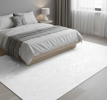 Tappeto vinile camera da letto design marmo bianco grigio - TenStickers