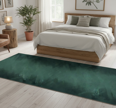 Tappeto vinile camera da letto design retro verde rustico - TenStickers