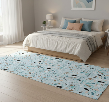 Tappeto vinile camera da letto design terrazzo - TenStickers