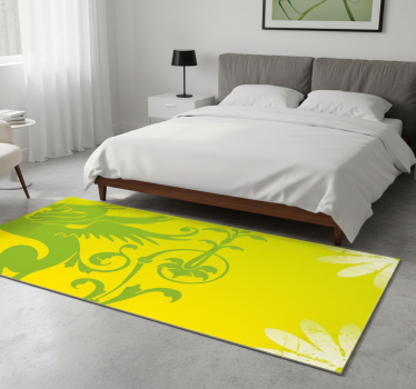 Tappeto vinile camera da letto drago verde - TenStickers