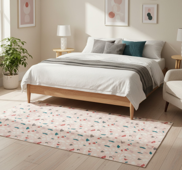 Tappeto vinile camera da letto effetto terrazzo - TenStickers