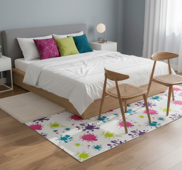 Tappeto vinile camera da letto esplosione di colori - TenStickers