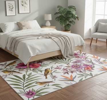 Tappeto vinile camera da letto foresta colorata - TenStickers