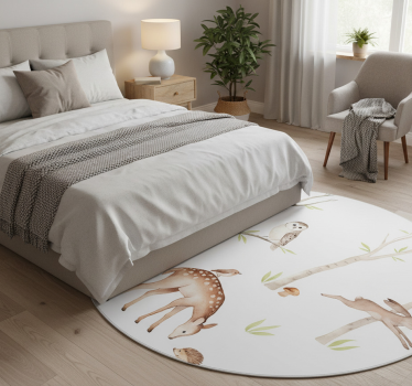Tappeto vinile camera da letto foresta d'autunno calma - TenStickers