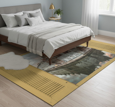 Tappeto vinile camera da letto foto di bruges - TenStickers