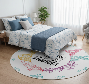 Tappeto vinile camera da letto gemme nel mondo - TenStickers