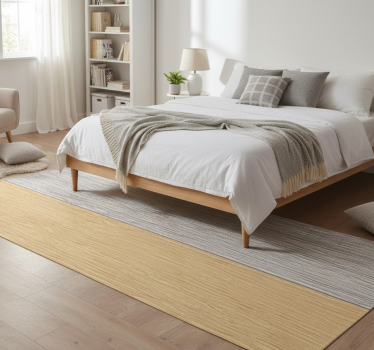 Tappeto vinile camera da letto grigio legno - TenStickers