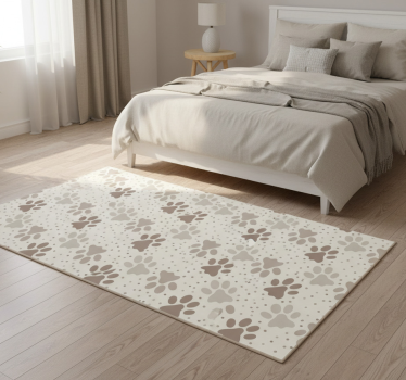 Tappeto vinile camera da letto impronta di cane - TenStickers