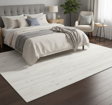Tappeto vinile camera da letto legno grigio - TenStickers