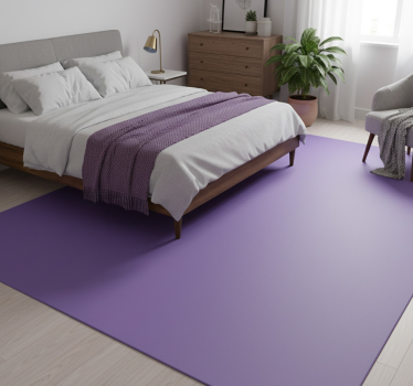 Tappeto vinile camera da letto lenzuolo viola armadio - TenStickers