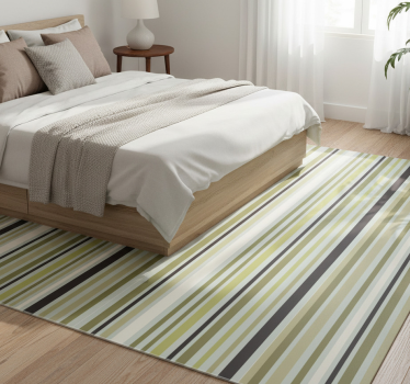 Tappeto vinile camera da letto linee verdi geometriche - TenStickers