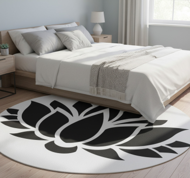 Tappeto vinile camera da letto lotus semplice - TenStickers