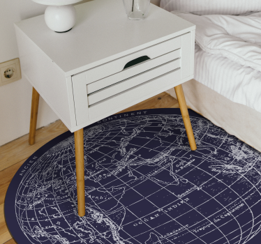Tappeto vinile camera da letto mappa del mondo - TenStickers