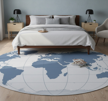 Tappeto vinile camera da letto mondo trasparente pacifico - TenStickers