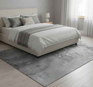 Tappeto vinile camera da letto motivo argento grezzo retro - TenStickers