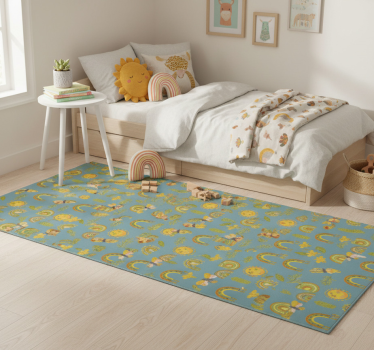 Tappeto vinile camera da letto motivo disegnato a mano - TenStickers