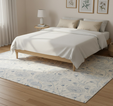 Tappeto vinile camera da letto motivo floreale armadio - TenStickers