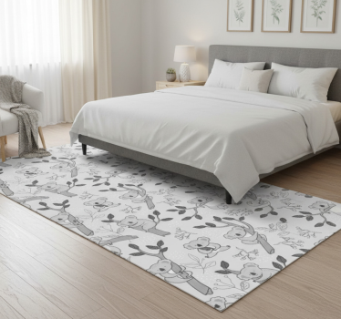 Tappeto vinile camera da letto motivo koala grigio - TenStickers