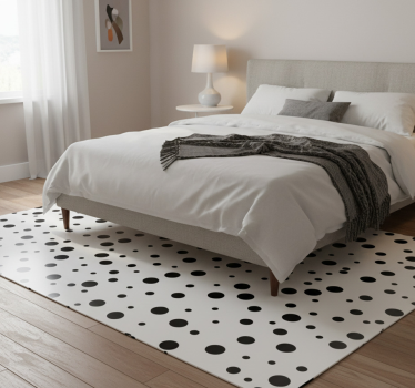 Tappeto vinile camera da letto motivo pois bianco e nero - TenStickers