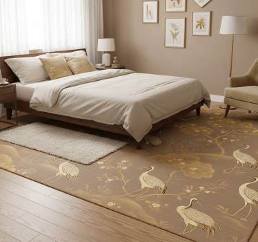 Tappeto vinile camera da letto paesaggio asiatico antico - TenStickers